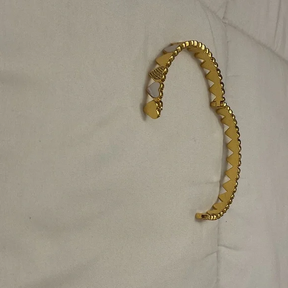 Kate Spade Gold and Cream Heart Bracelet - Picture 4 of 4